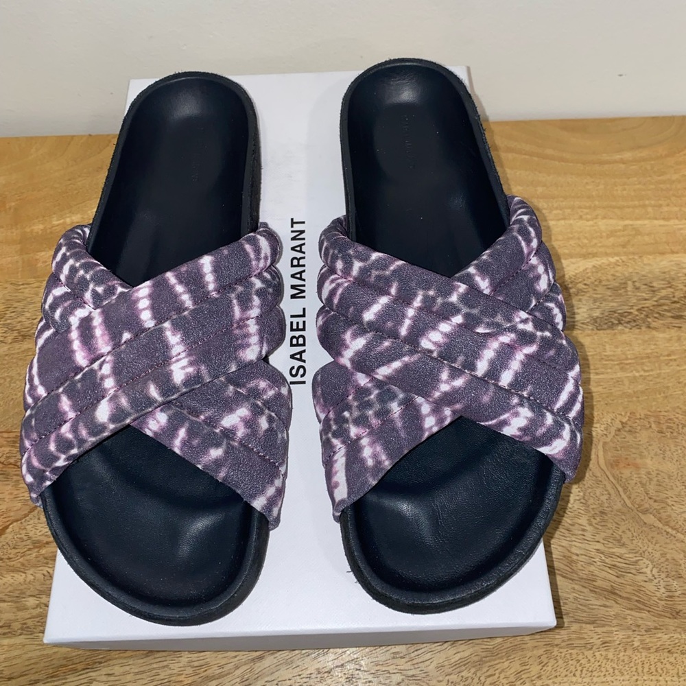 Isabel Marant tie-dye print crossover slides EUR 40/US 10